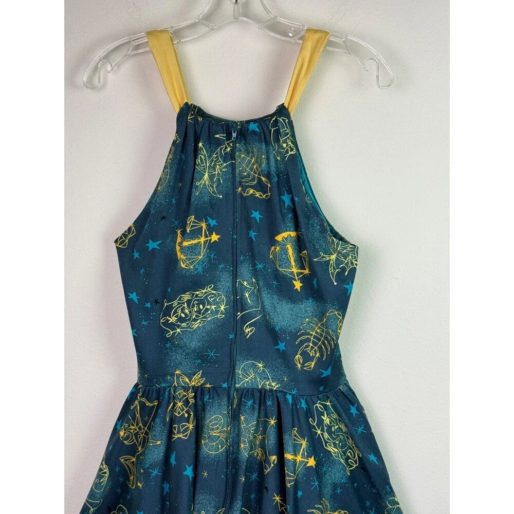 Pinup Couture Audrey Zodiac Celestial Dress Large Fit & Flare Retro Rockabilly - Picture 5 of 10